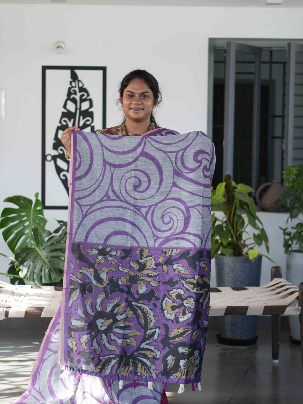 Linen Cotton Sarees Natural Weave / SKU230 – 2