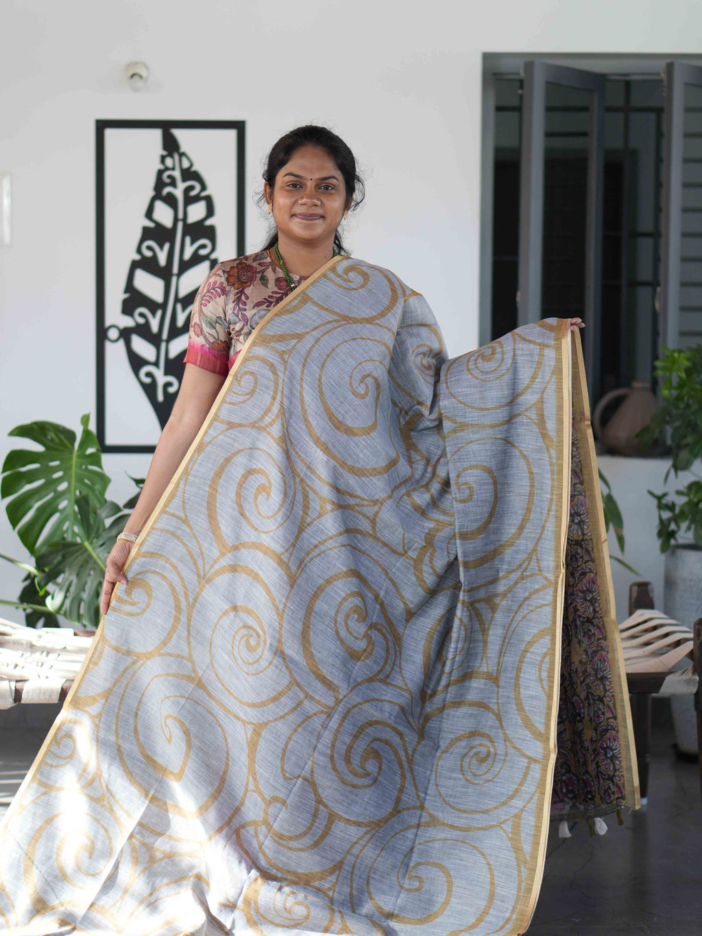 Linen Cotton Sarees Timeless Comfort / SKU230 – 3