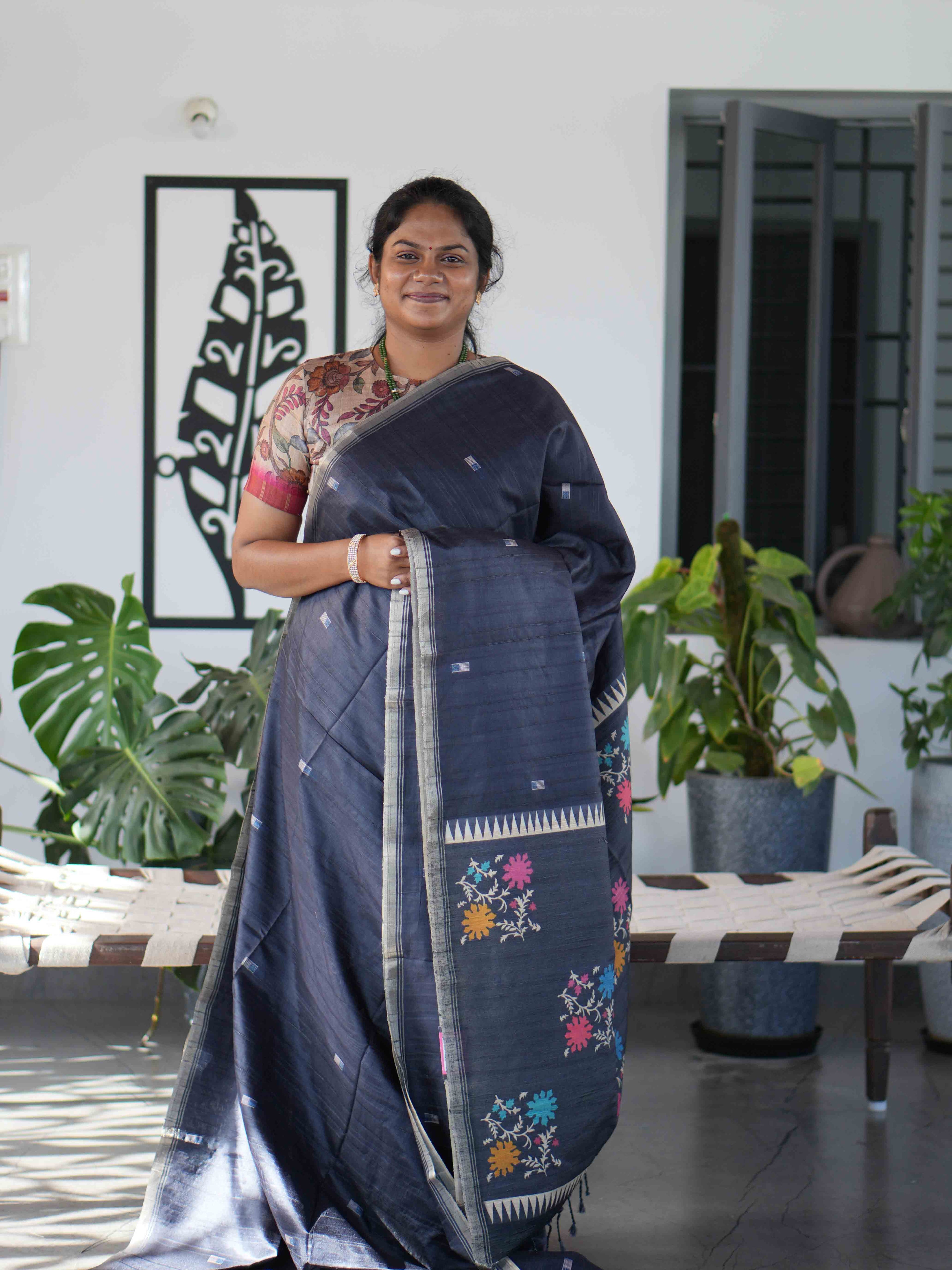 Jute Tussar Sarees / SKU224-1