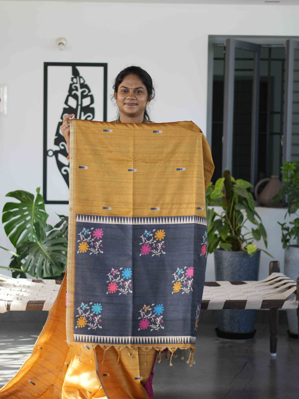 Jute Tussar Sarees / SKU224-3