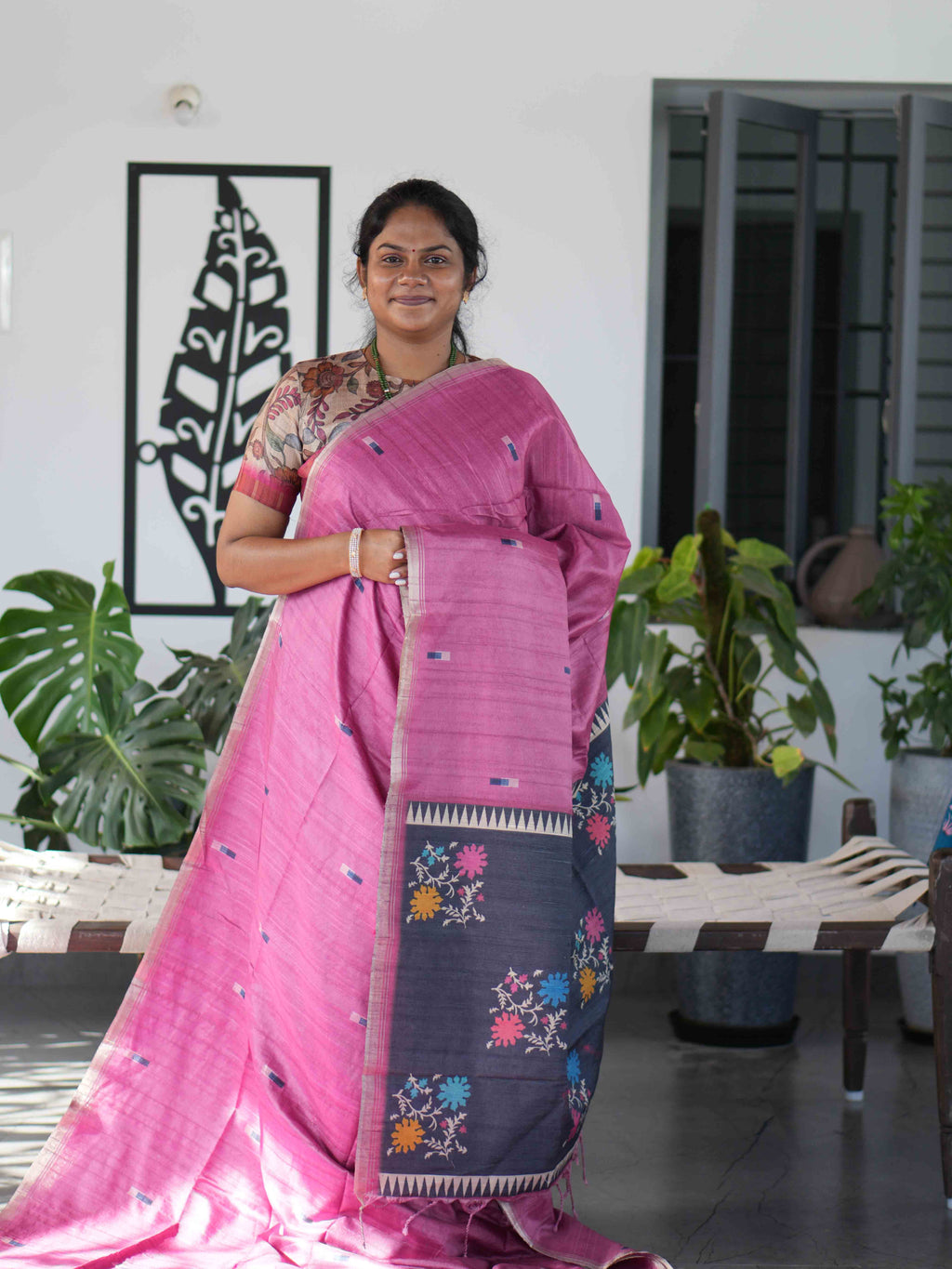 Jute Tussar Sarees / SKU224-4