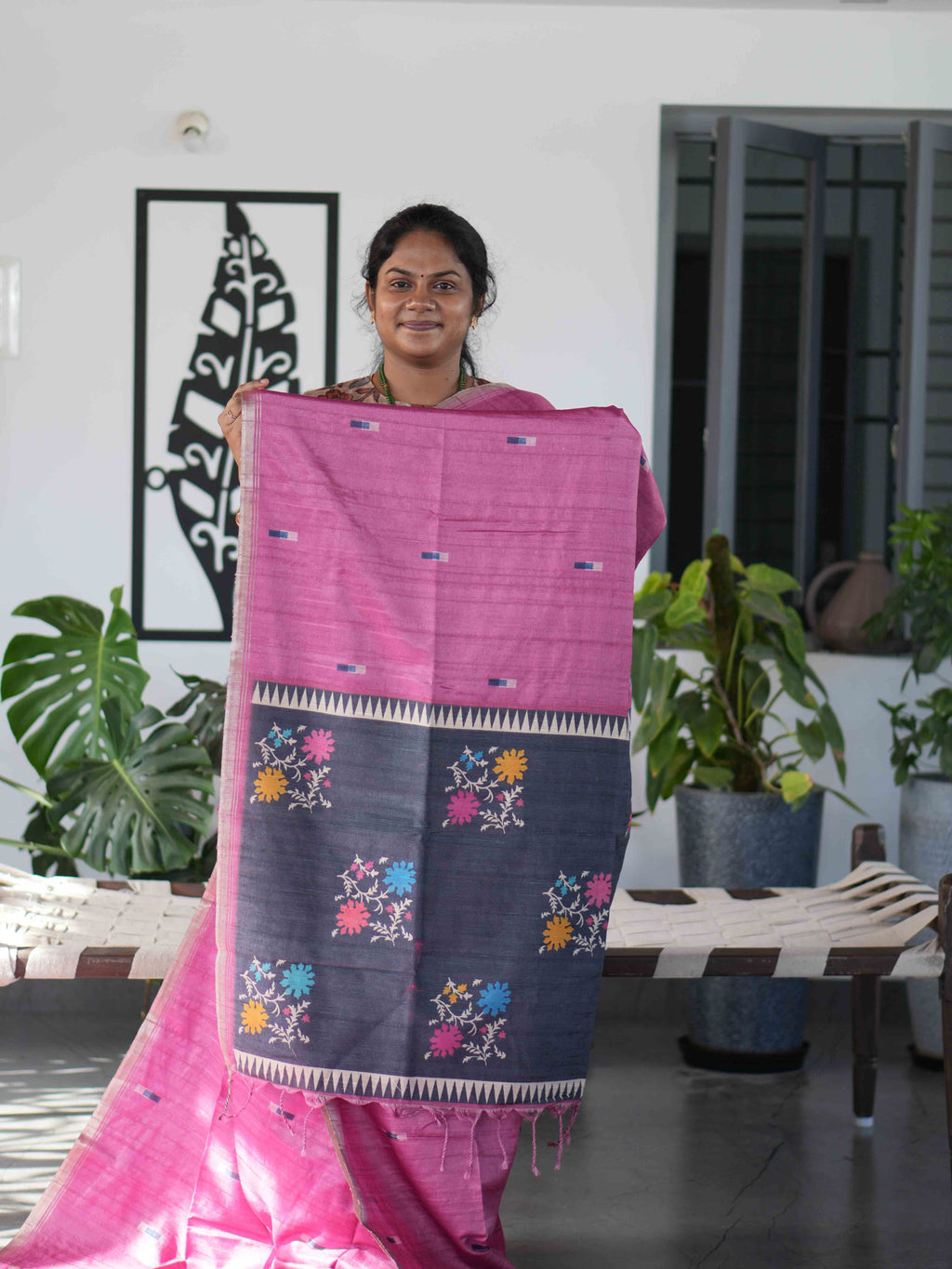 Jute Tussar Sarees / SKU224-4