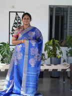 Printed Tussar Sarees Artistic Bloom / SKU232 – 1