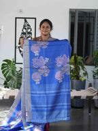 Printed Tussar Sarees Artistic Bloom / SKU232 – 1