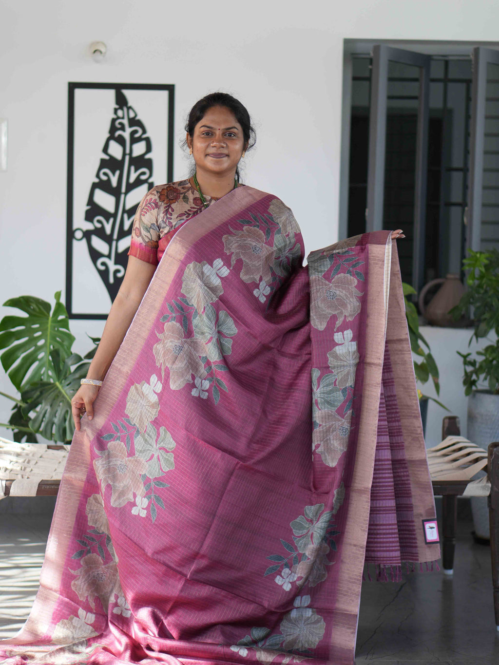 Printed Tussar Sarees Graceful Prints / SKU232 – 2
