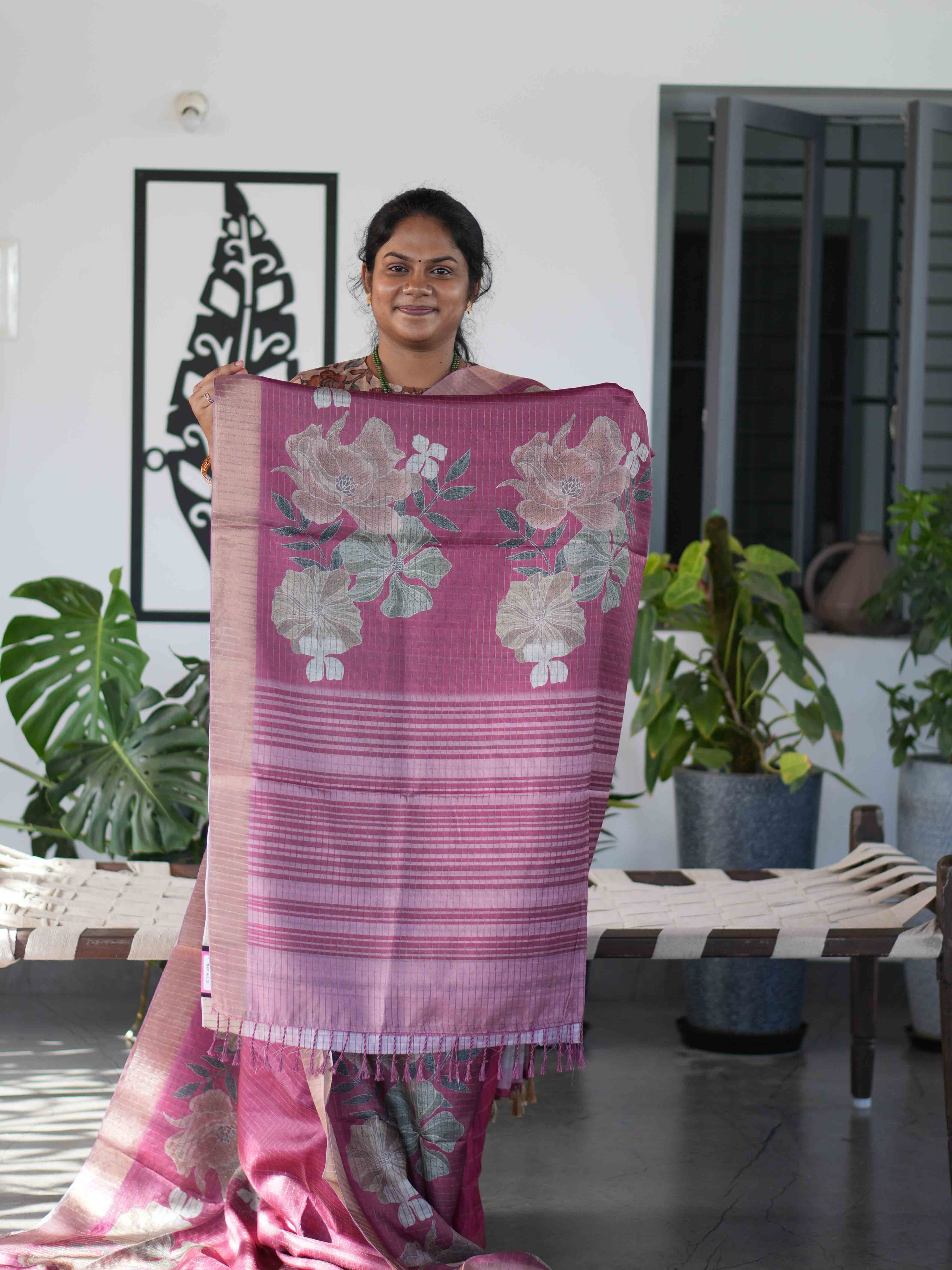 Printed Tussar Sarees Graceful Prints / SKU232 – 2