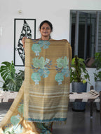 Printed Tussar Sarees Elegant Canvas / SKU232 – 4