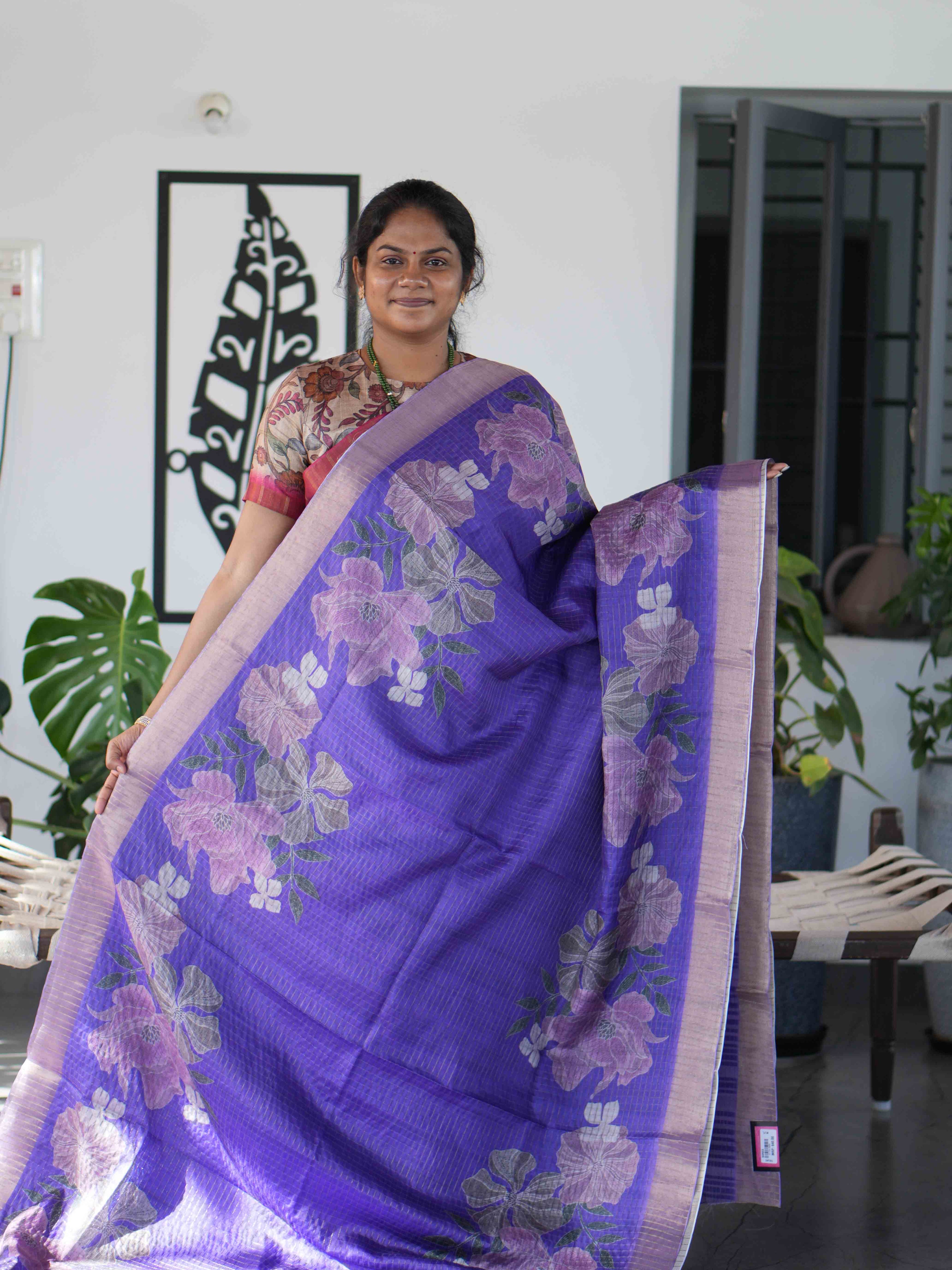 Printed Tussar Sarees Floral Harmony / SKU232 – 5