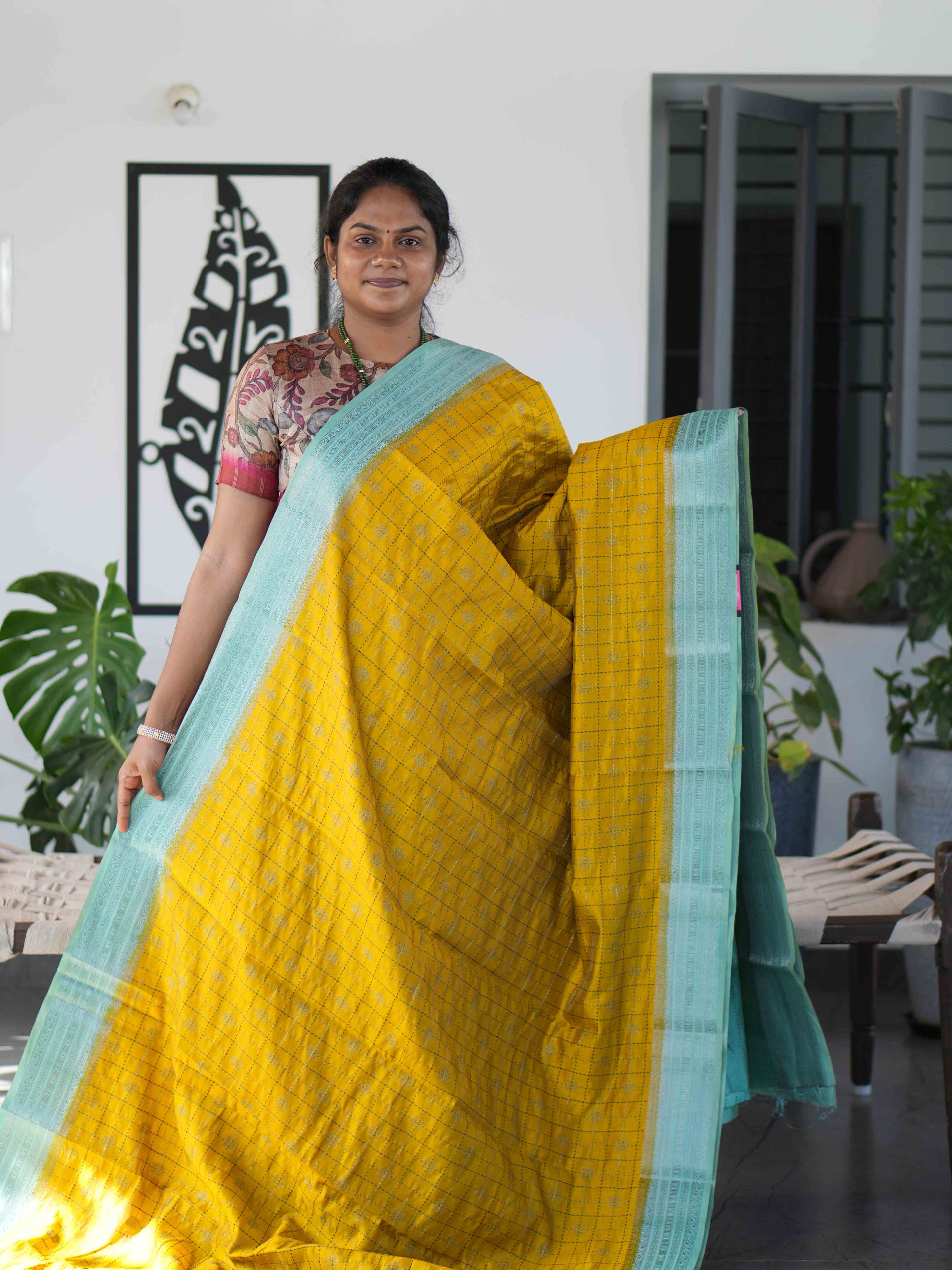Silk Dupion Sarees Golden Elegance / SKU236 – 7