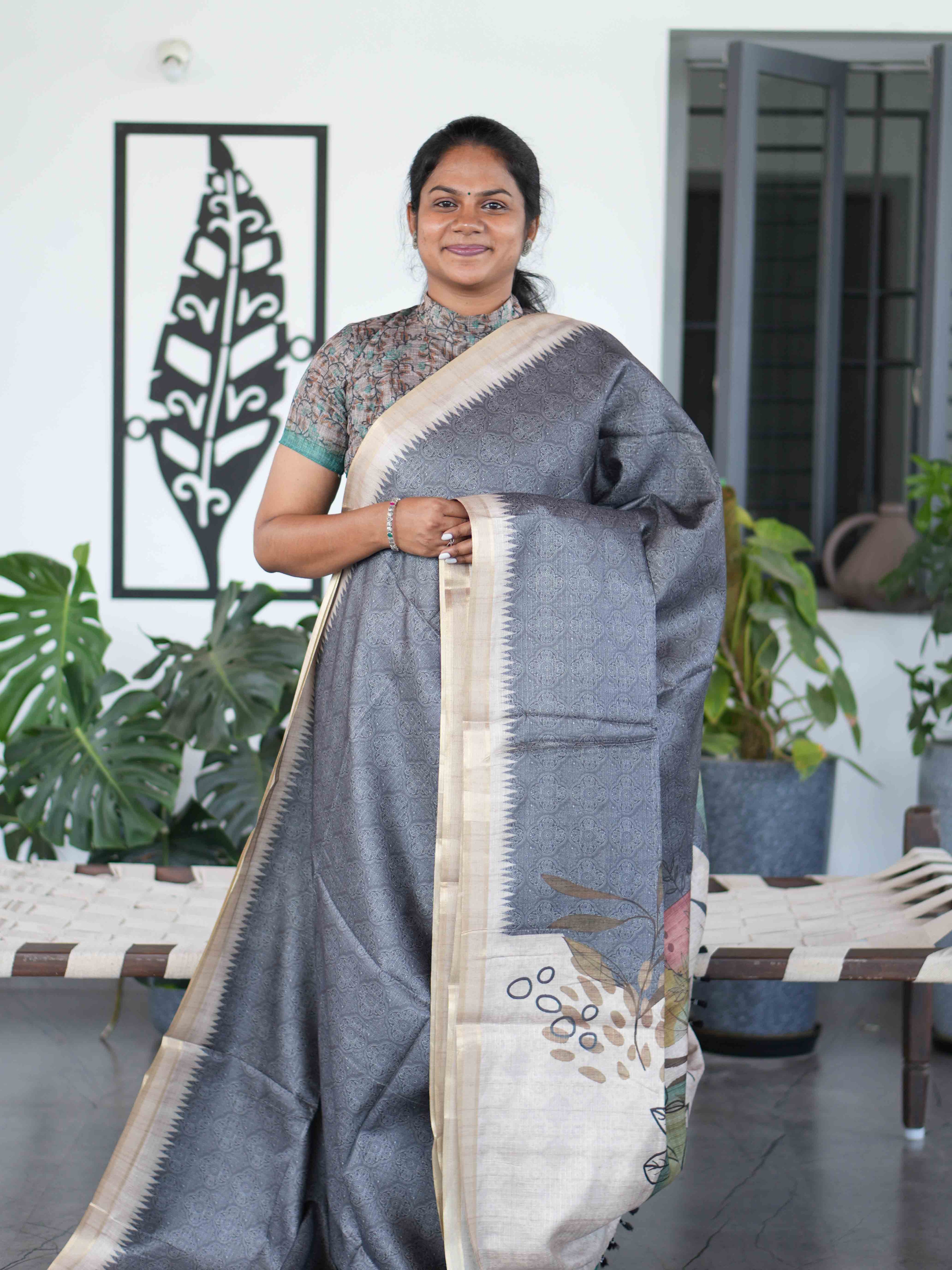 Malai Tussar Sarees / SKU222 – 1