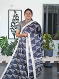 Art Printed Silk Sarees Elegant Canvas / SKU219 – 2