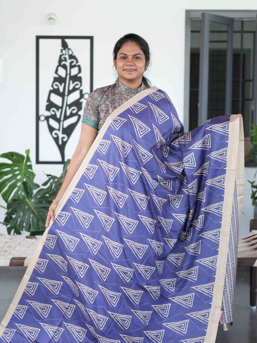 Art Printed Silk Sarees Floral Harmony / SKU219 – 3