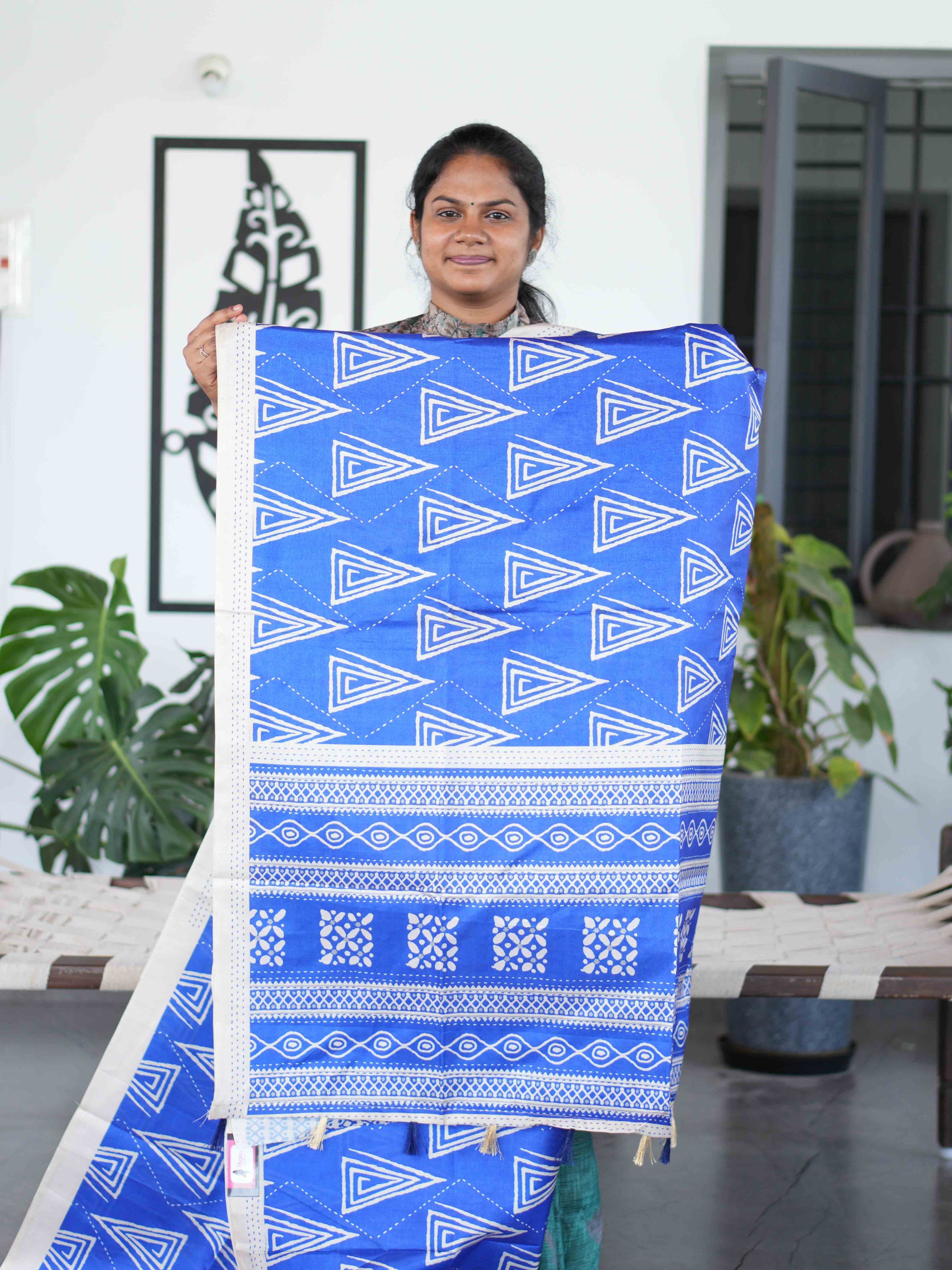 Art Printed Silk Sarees Creative Palette / SKU219 – 5