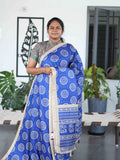 Art Printed Silk Sarees Refined Artwork / SKU219 – 10