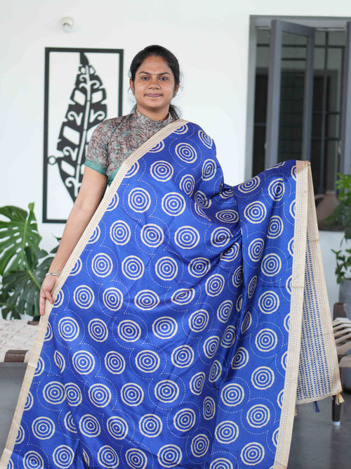 Art Printed Silk Sarees Refined Artwork / SKU219 – 10
