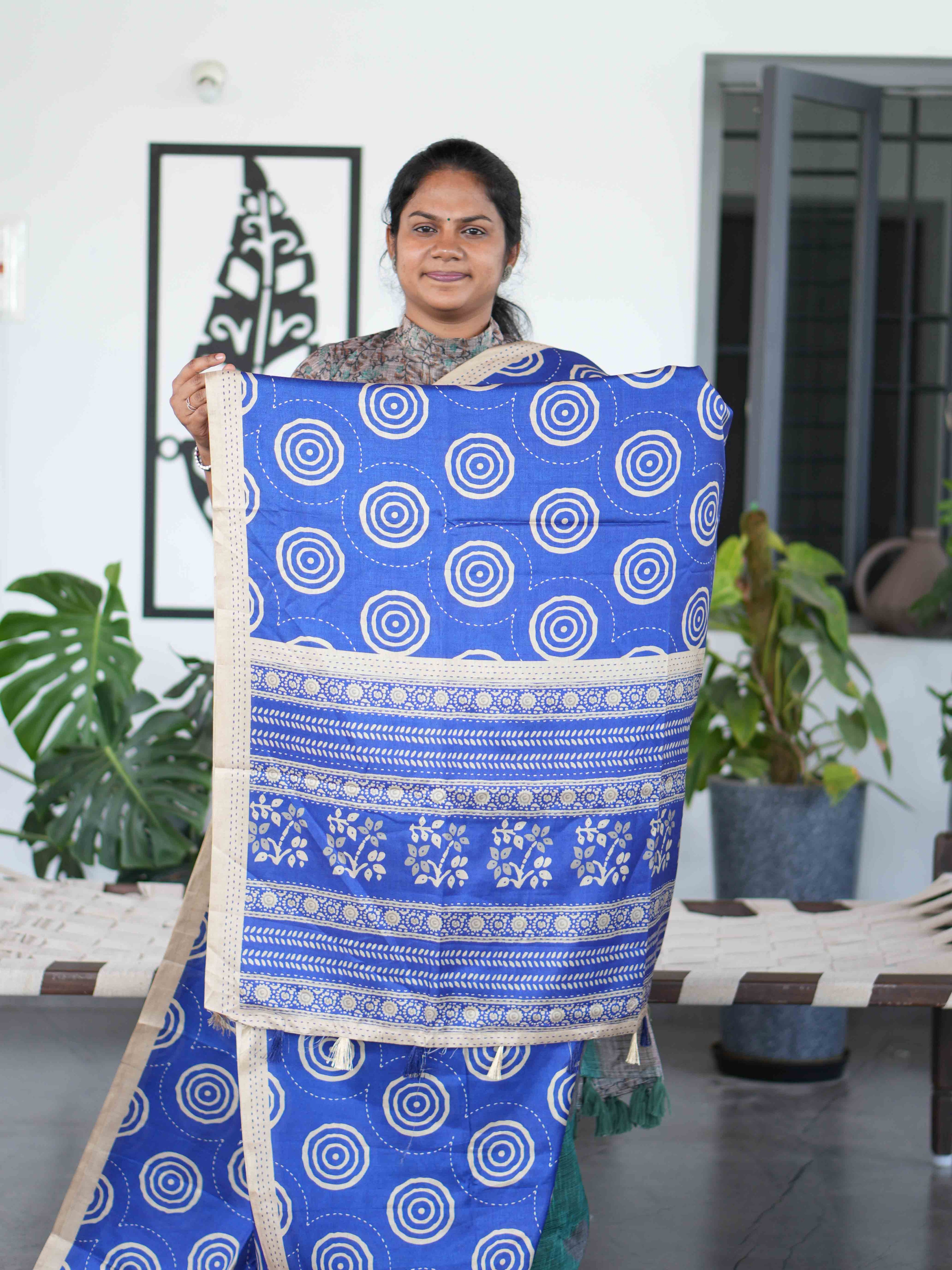 Art Printed Silk Sarees Refined Artwork / SKU219 – 10