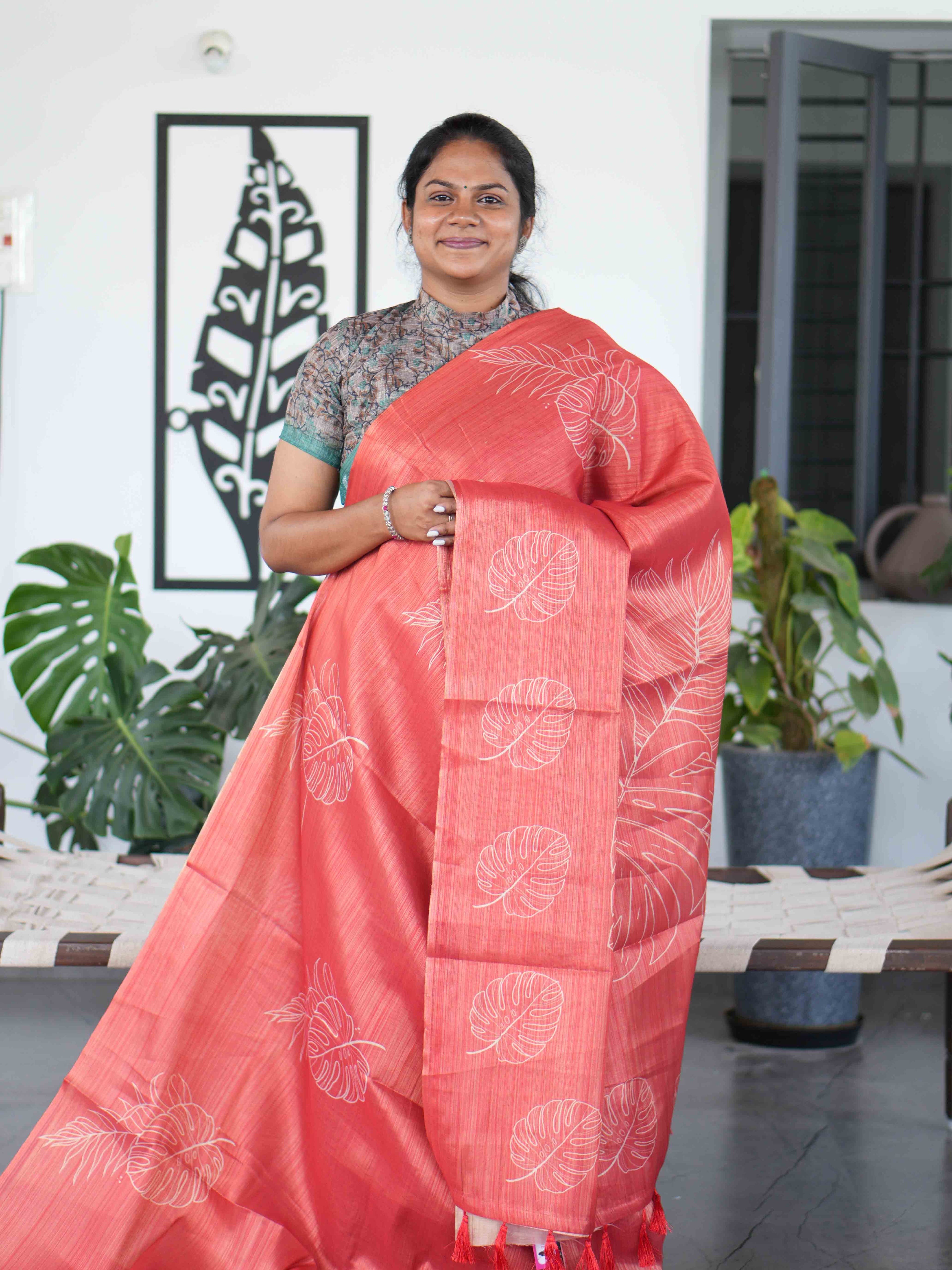 Linen Tissue Sarees Graceful Glow / SKU234 – 1