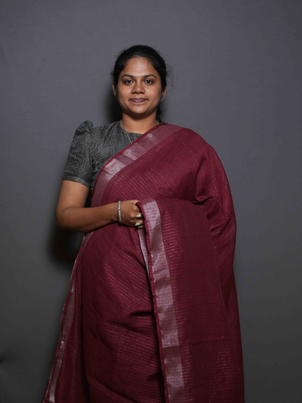 Zari Linen Sarees Timeless Charm / SKU297 – 4