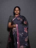 Floral Checks Printed Sarees Blooming Grace / SKU311 – 1