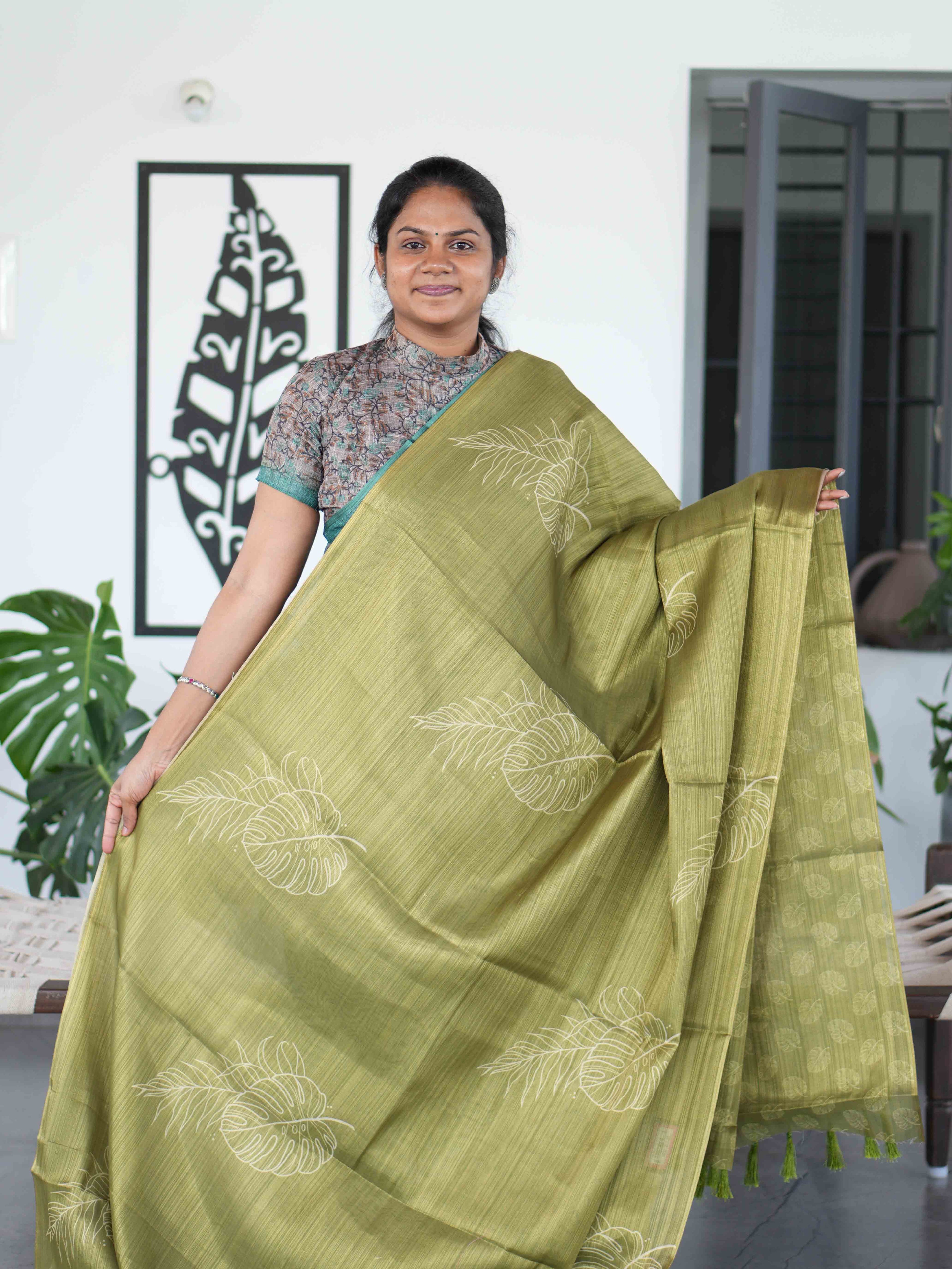 Linen Tissue Sarees Heritage Weave / SKU234 – 4