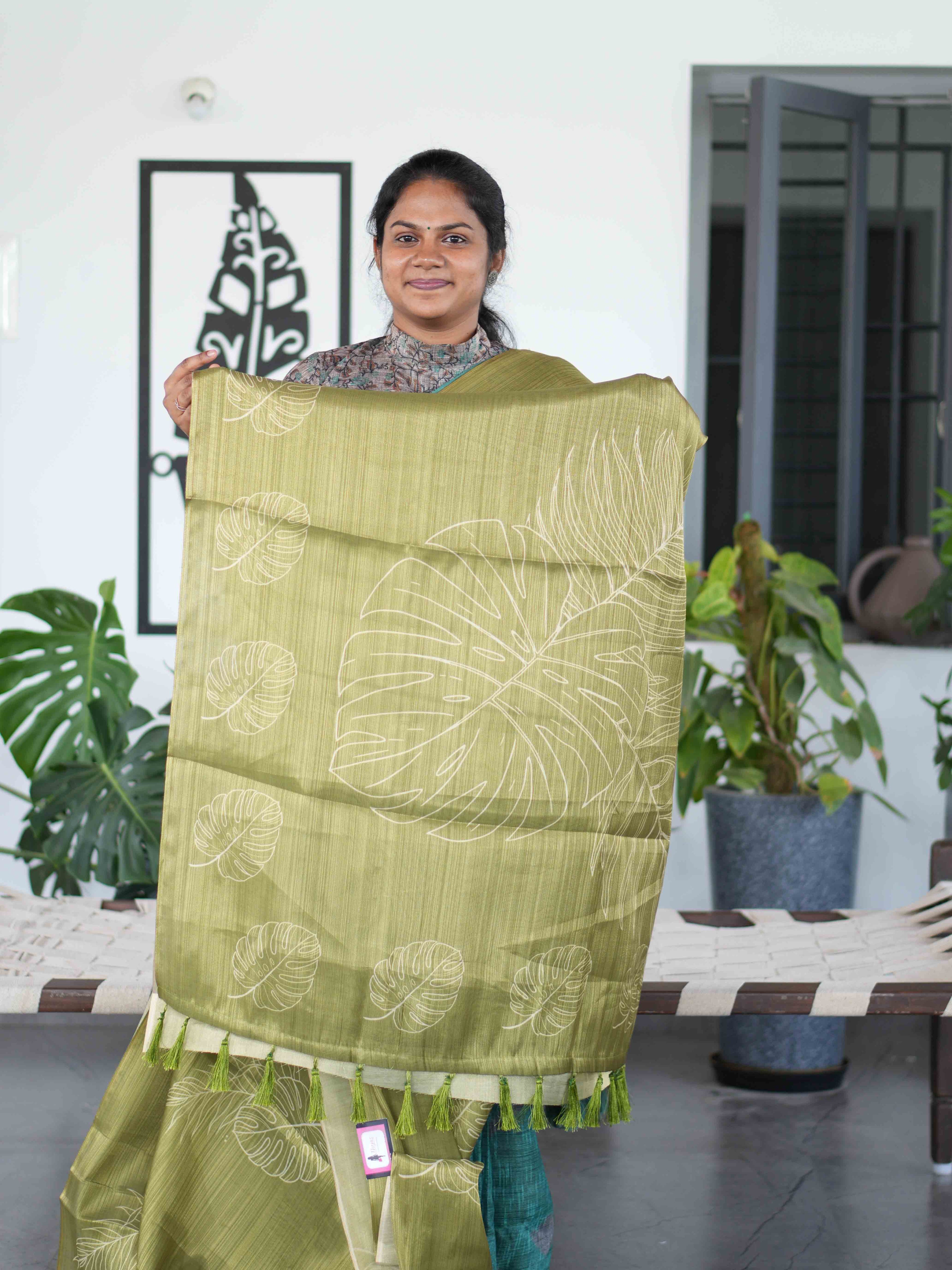 Linen Tissue Sarees Heritage Weave / SKU234 – 4
