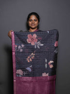 Floral Checks Printed Sarees Blooming Grace / SKU311 – 1