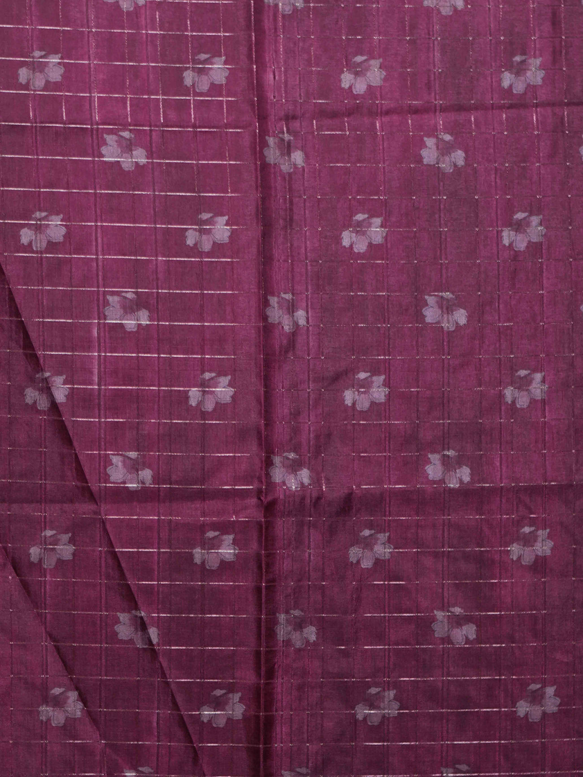 Floral Checks Printed Sarees Blooming Grace / SKU311 – 1