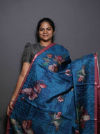 Floral Checks Printed Sarees Garden Charm / SKU311 – 2
