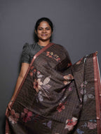 Floral Checks Printed Sarees Petal Beauty / SKU311 – 3