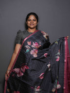 Floral Checks Printed Sarees Classic Motifs / SKU311 – 5