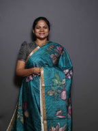 Floral Checks Printed Sarees Floral Harmony / SKU311 – 6