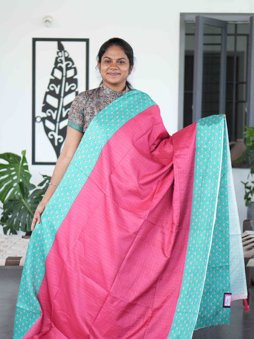 Check Semi Tussar Sarees / SKU223-4