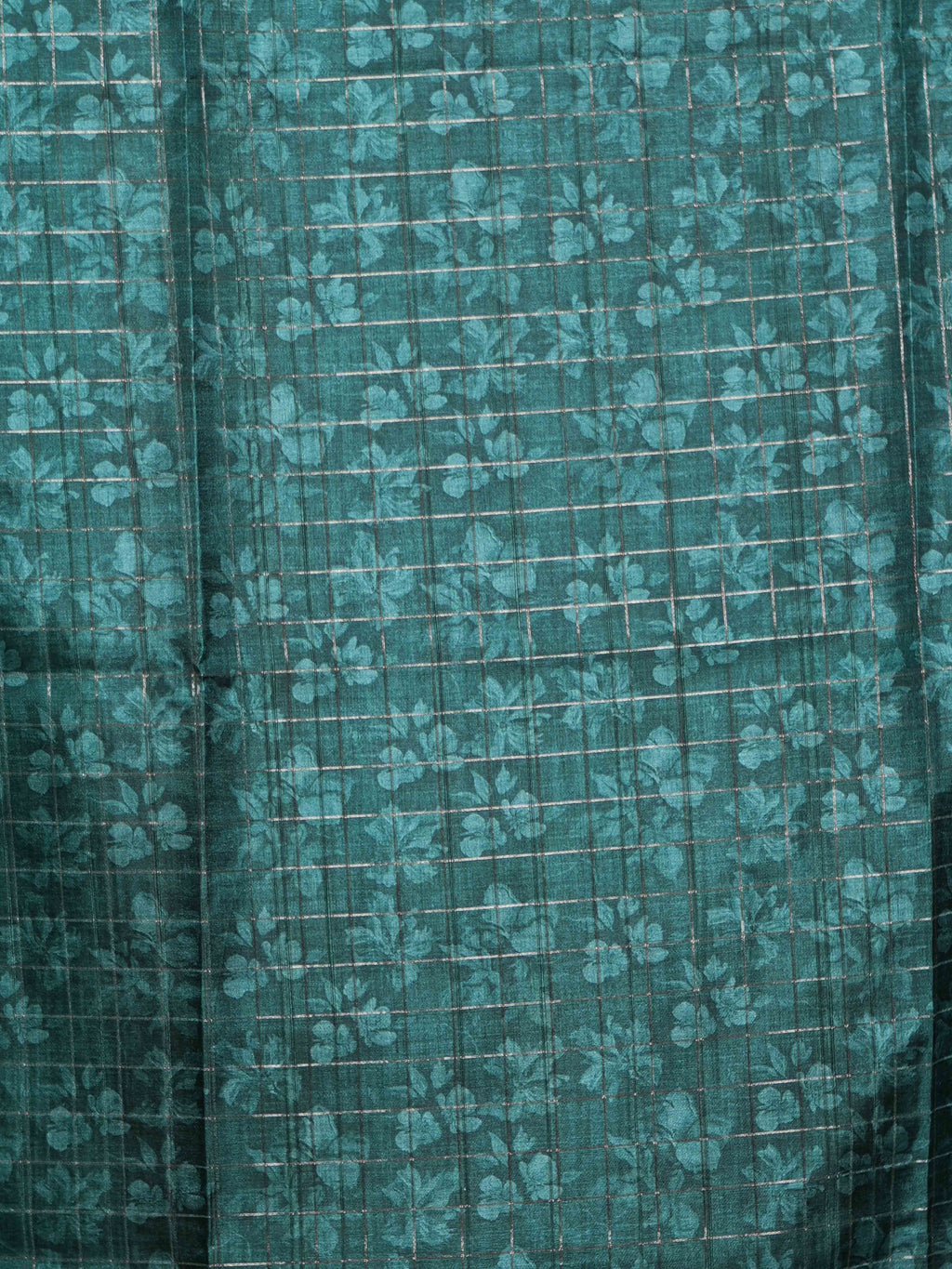 Floral Checks Printed Sarees Signature Style / SKU311 – 9