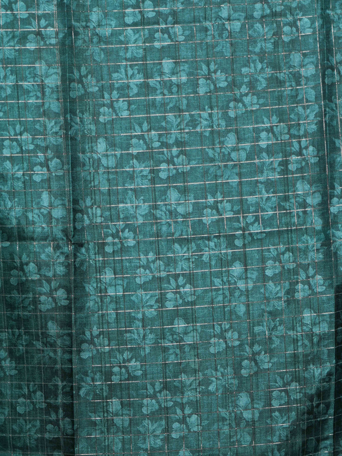Floral Checks Printed Sarees Signature Style / SKU311 – 9
