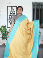 Check Semi Tussar Sarees / SKU223-5
