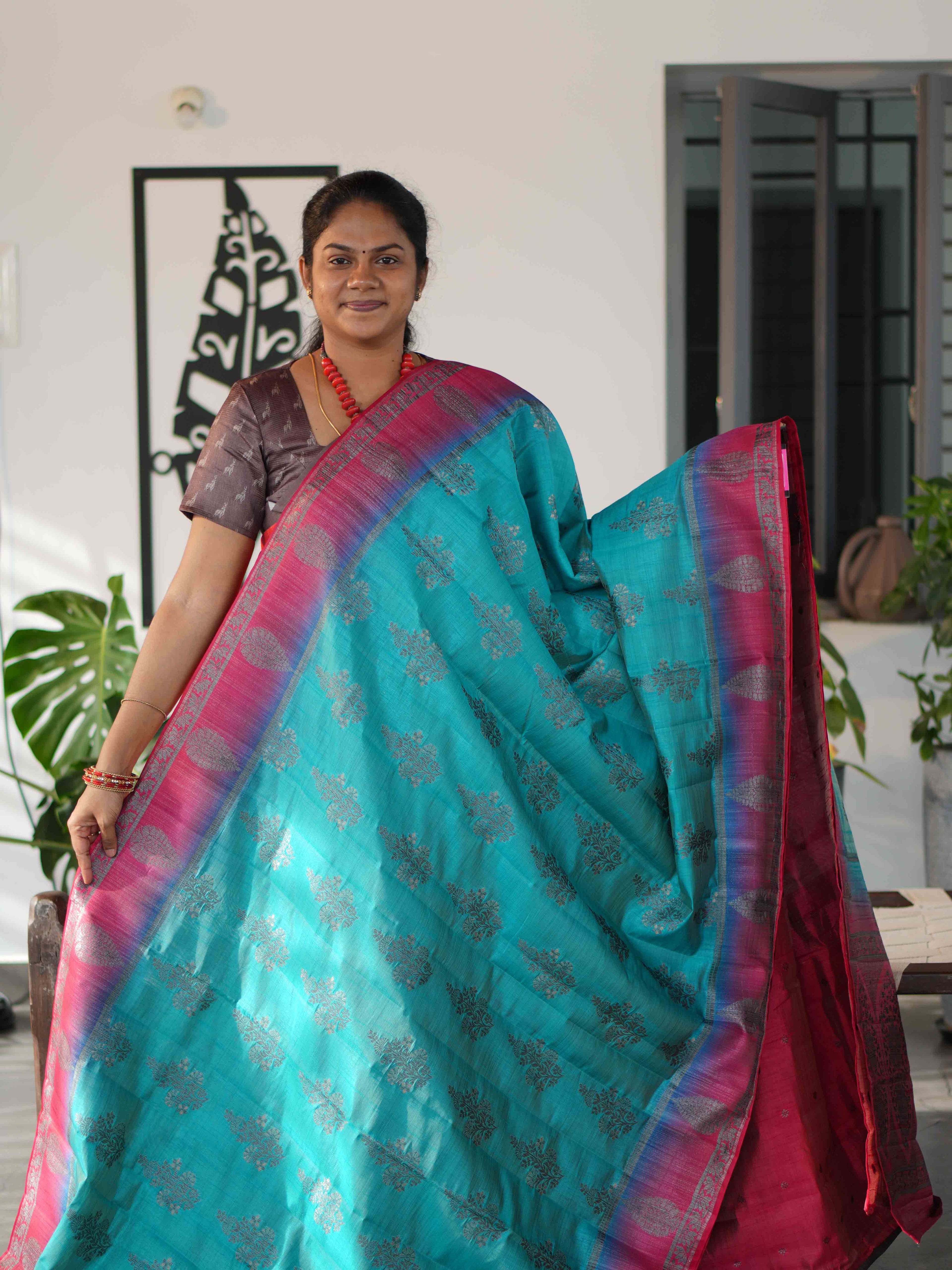 Dupion Silk Sarees Regal Weave / SKU247 – 4