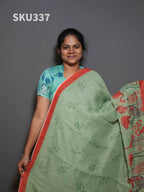 Linen Cotton Sarees Natural Grace / SKU337 – 1
