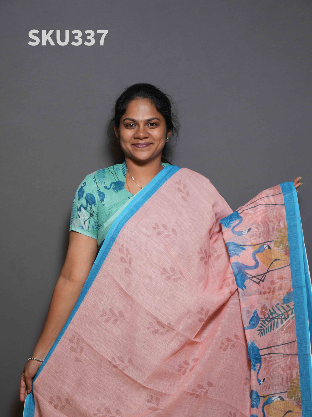 Linen Cotton Sarees Classic Charm / SKU337 – 2