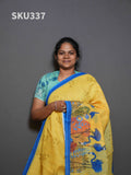 Linen Cotton Sarees Timeless Beauty / SKU337 – 3