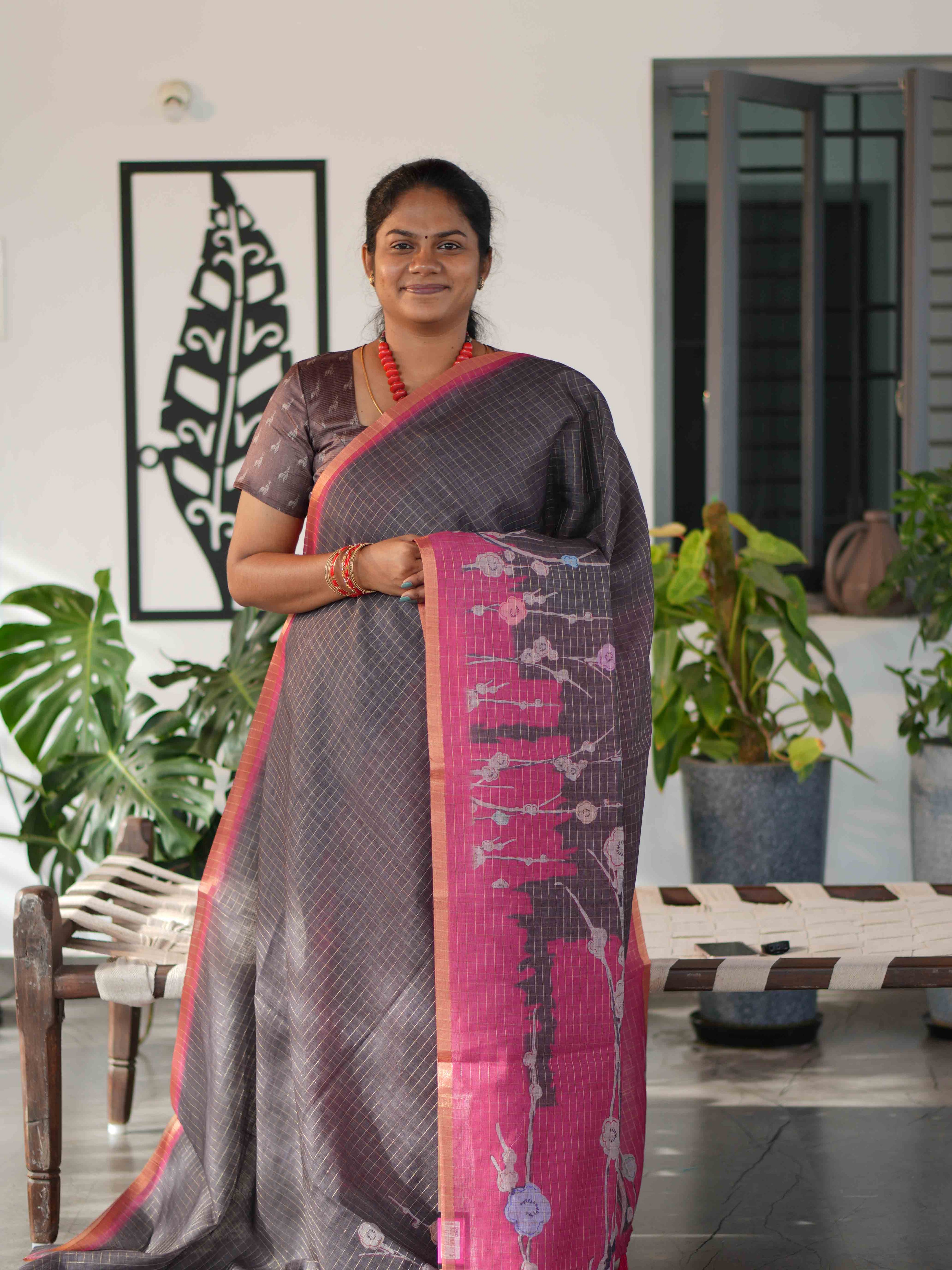 Millenium Chex Sarees Heritage Weave / SKU242 – 2