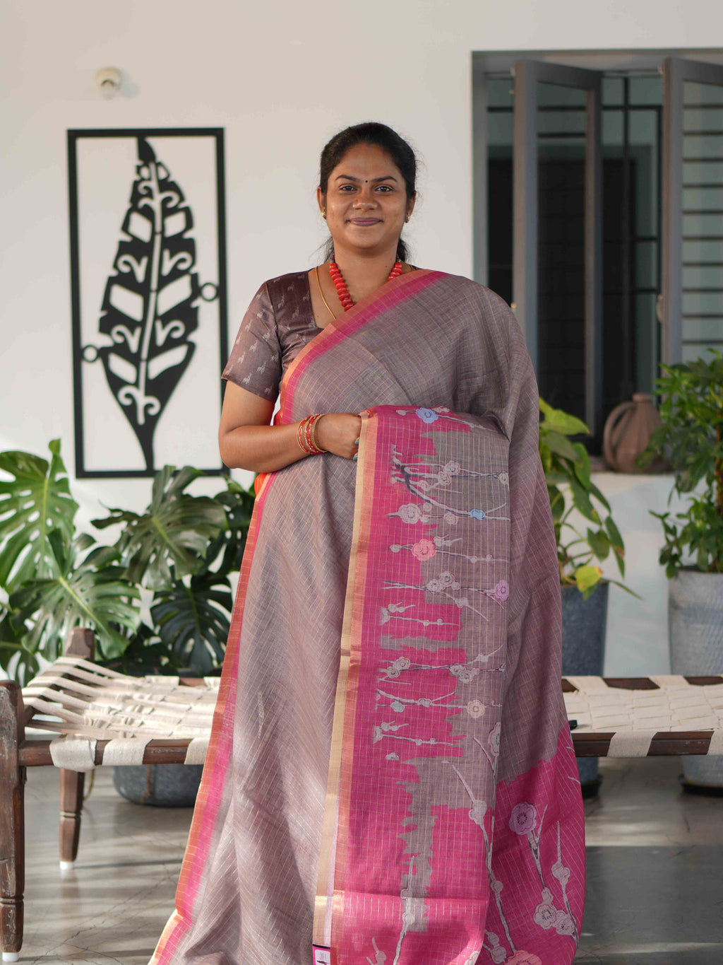 Millenium Chex Sarees Graceful Grid / SKU242 – 3