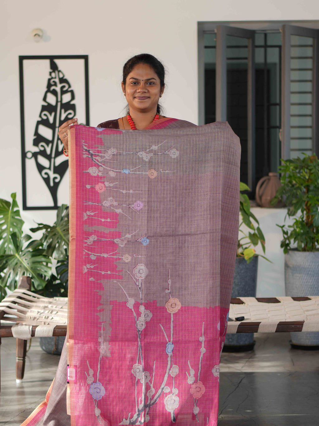 Millenium Chex Sarees Graceful Grid / SKU242 – 3