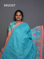 Linen Cotton Sarees Subtle Charm / SKU337 – 5