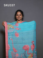 Linen Cotton Sarees Subtle Charm / SKU337 – 5