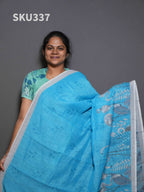 Linen Cotton Sarees Rustic Beauty / SKU337 – 6