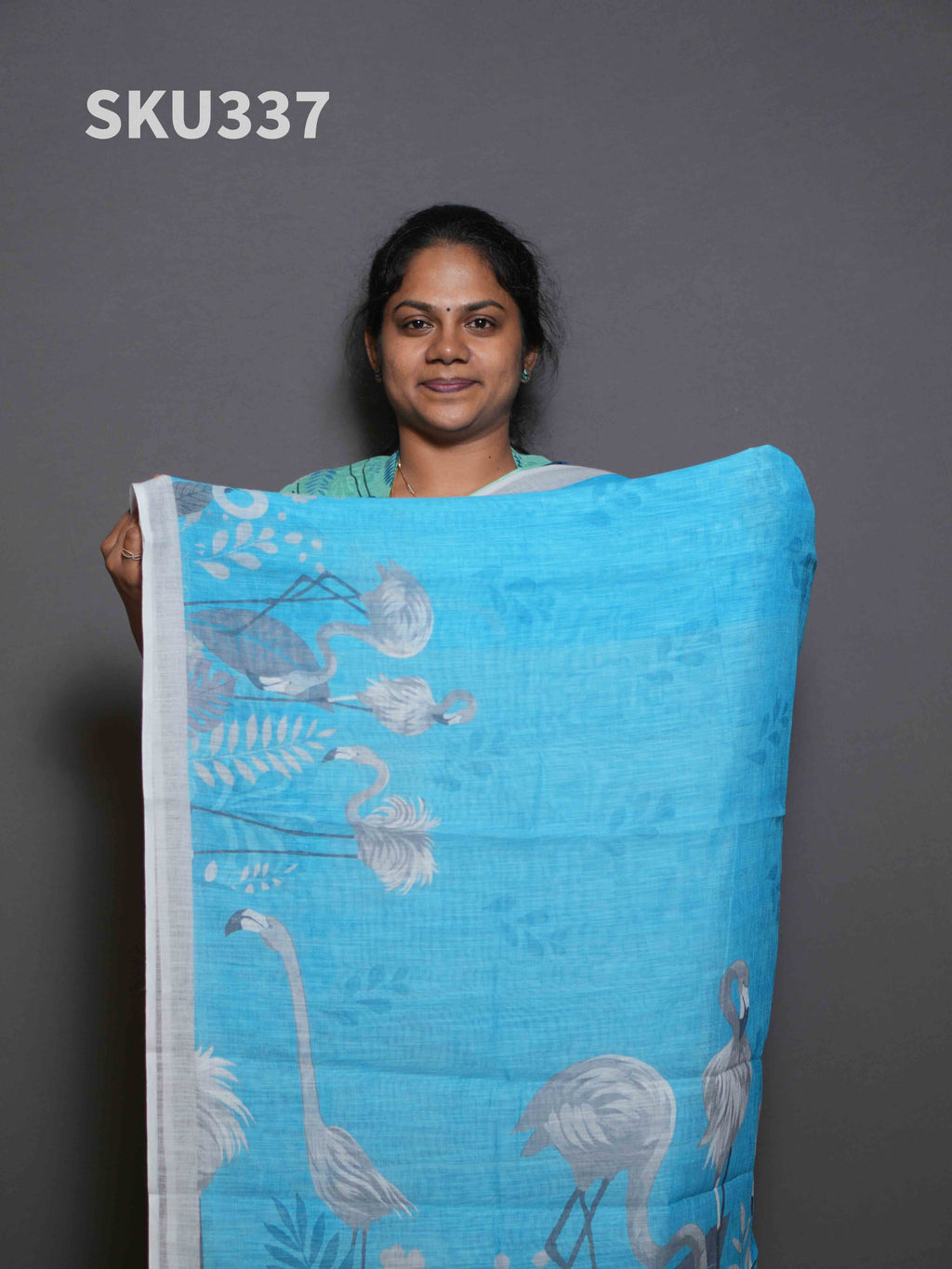 Linen Cotton Sarees Rustic Beauty / SKU337 – 6
