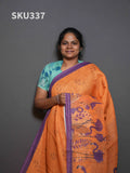 Linen Cotton Sarees Refined Texture / SKU337 – 7