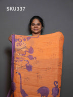 Linen Cotton Sarees Refined Texture / SKU337 – 7