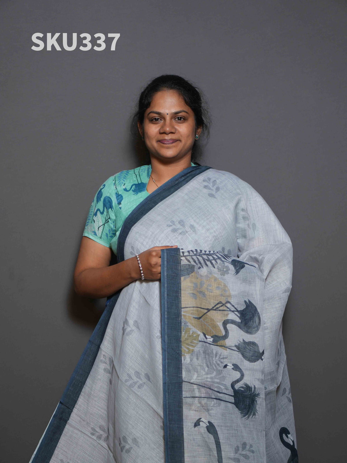 Linen Cotton Sarees Everyday Beauty / SKU337 – 8