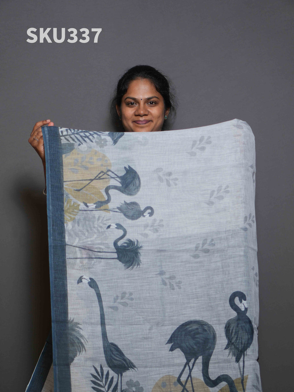 Linen Cotton Sarees Everyday Beauty / SKU337 – 8